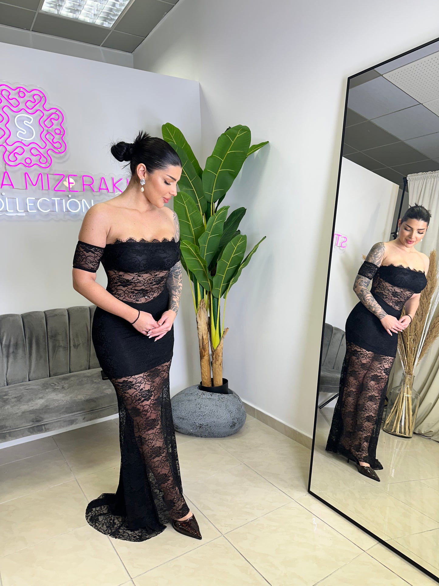 Danae lace maxi dress