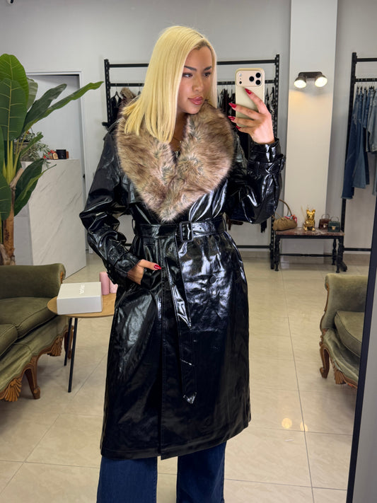 Royale Fur Trench Coat