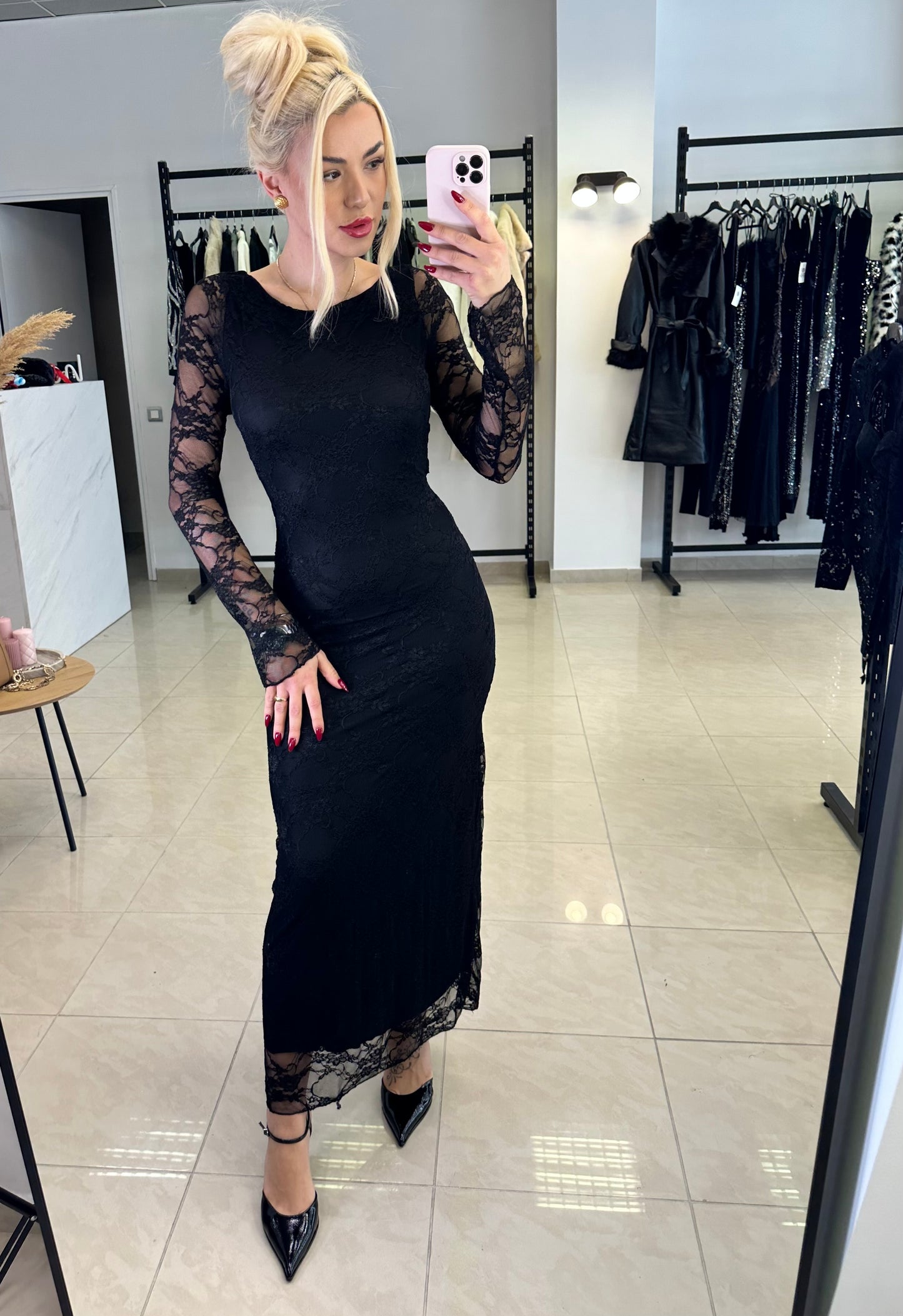 Sexy back lace dress