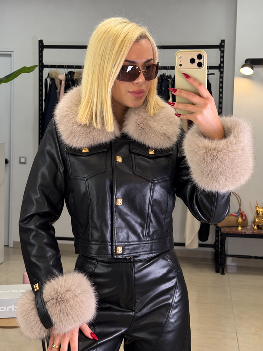 THE PRESTIGE – Luxury Faux Fur Leather Jacket