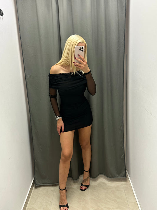 Off shoulder black dress