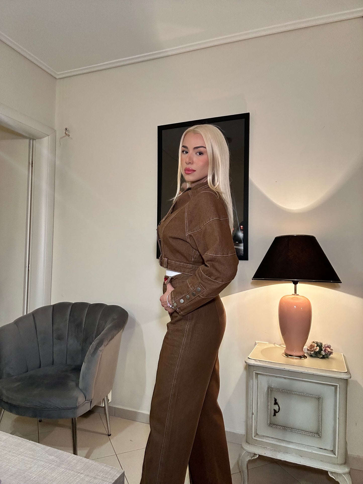 Secret stripper denim set