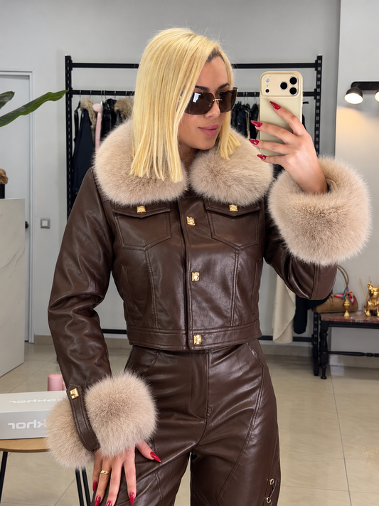 THE PRESTIGE – Luxury Faux Fur Leather Jacket