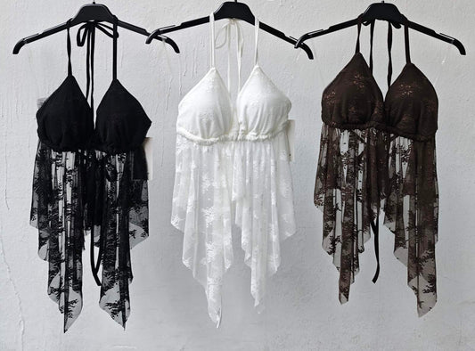 “Fairy Whispers” Lace Halter Top