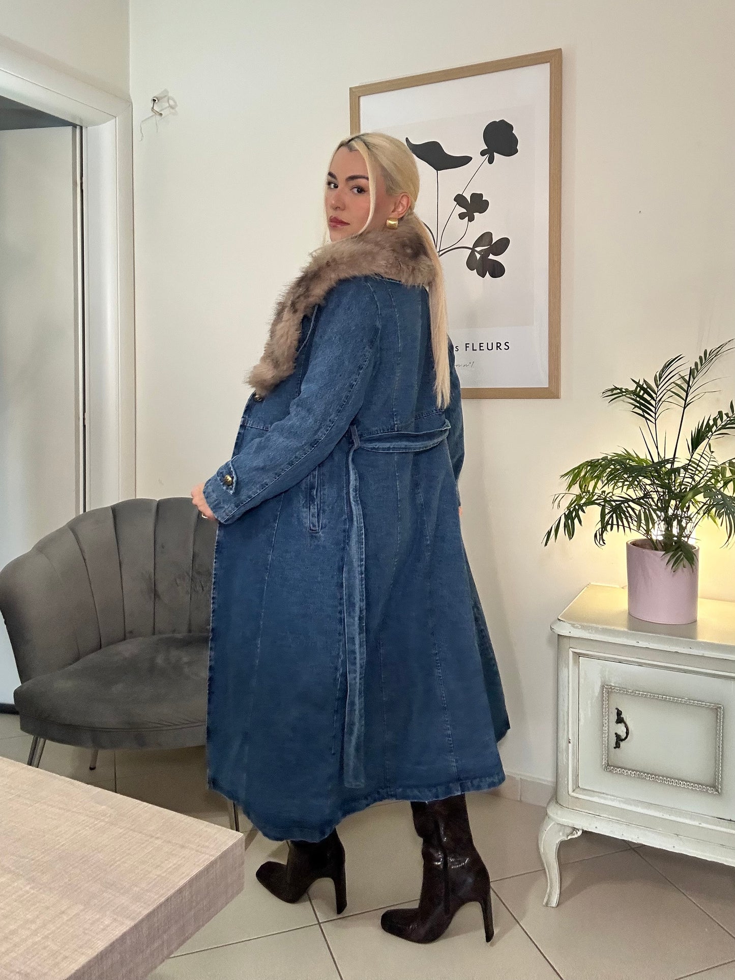 Y2K denim coat
