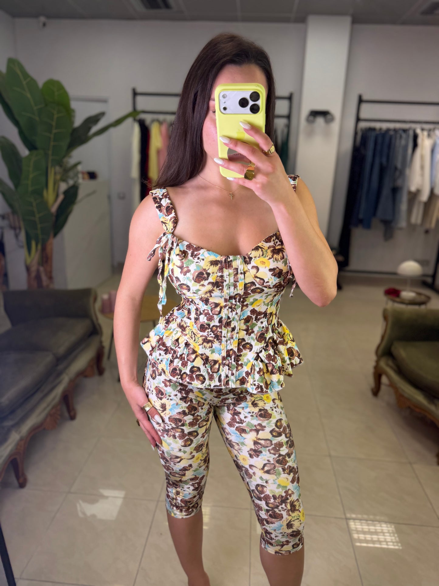 BLOOM CORSET CAPRI SET