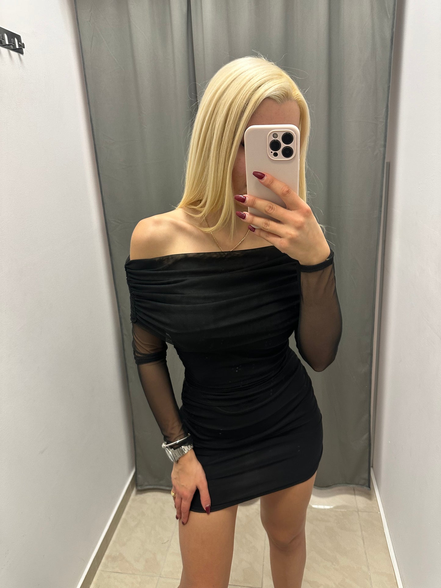 Off shoulder black dress