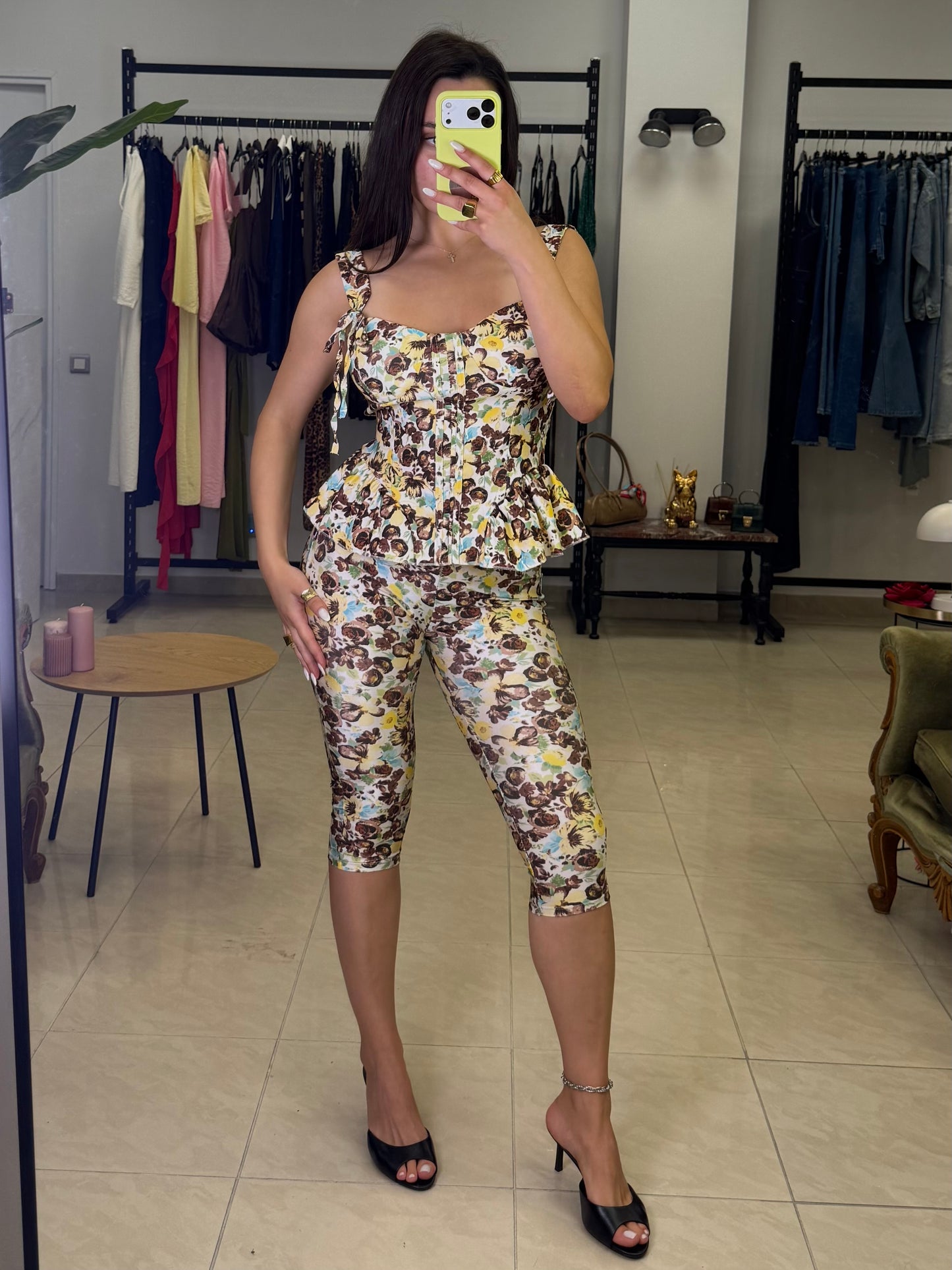 BLOOM CORSET CAPRI SET