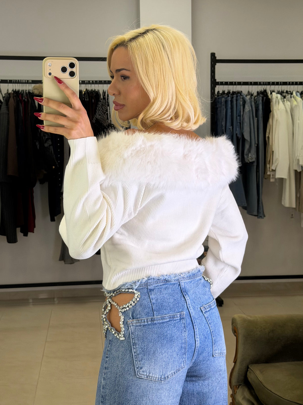 Fur princess Knit Top