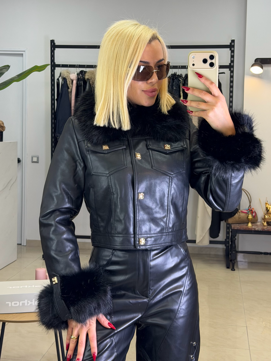 THE PRESTIGE – Luxury Faux Fur Leather Jacket