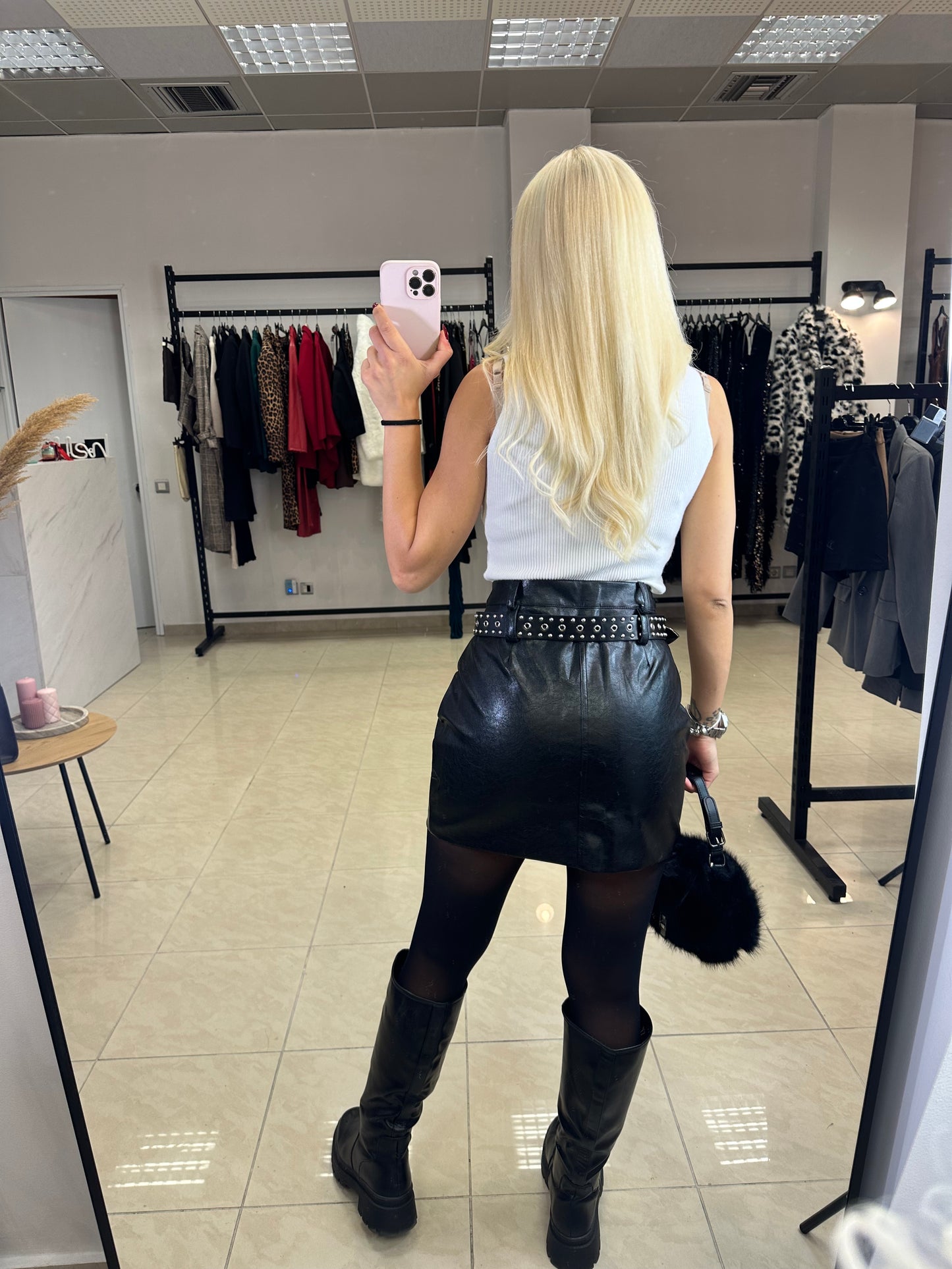 Rock skirt σετ με ζώνη