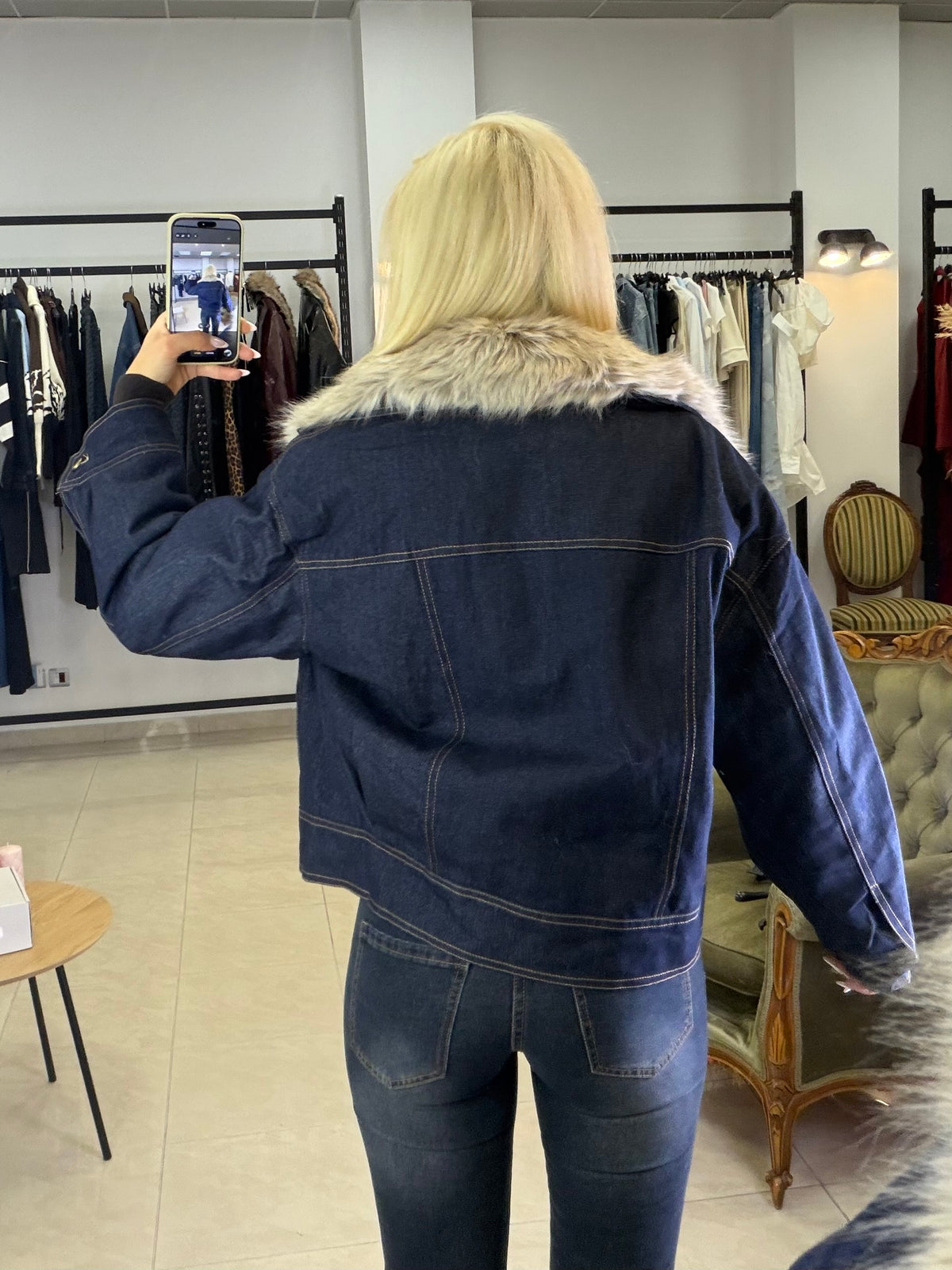 FUR ROYALE DENIM JACKET