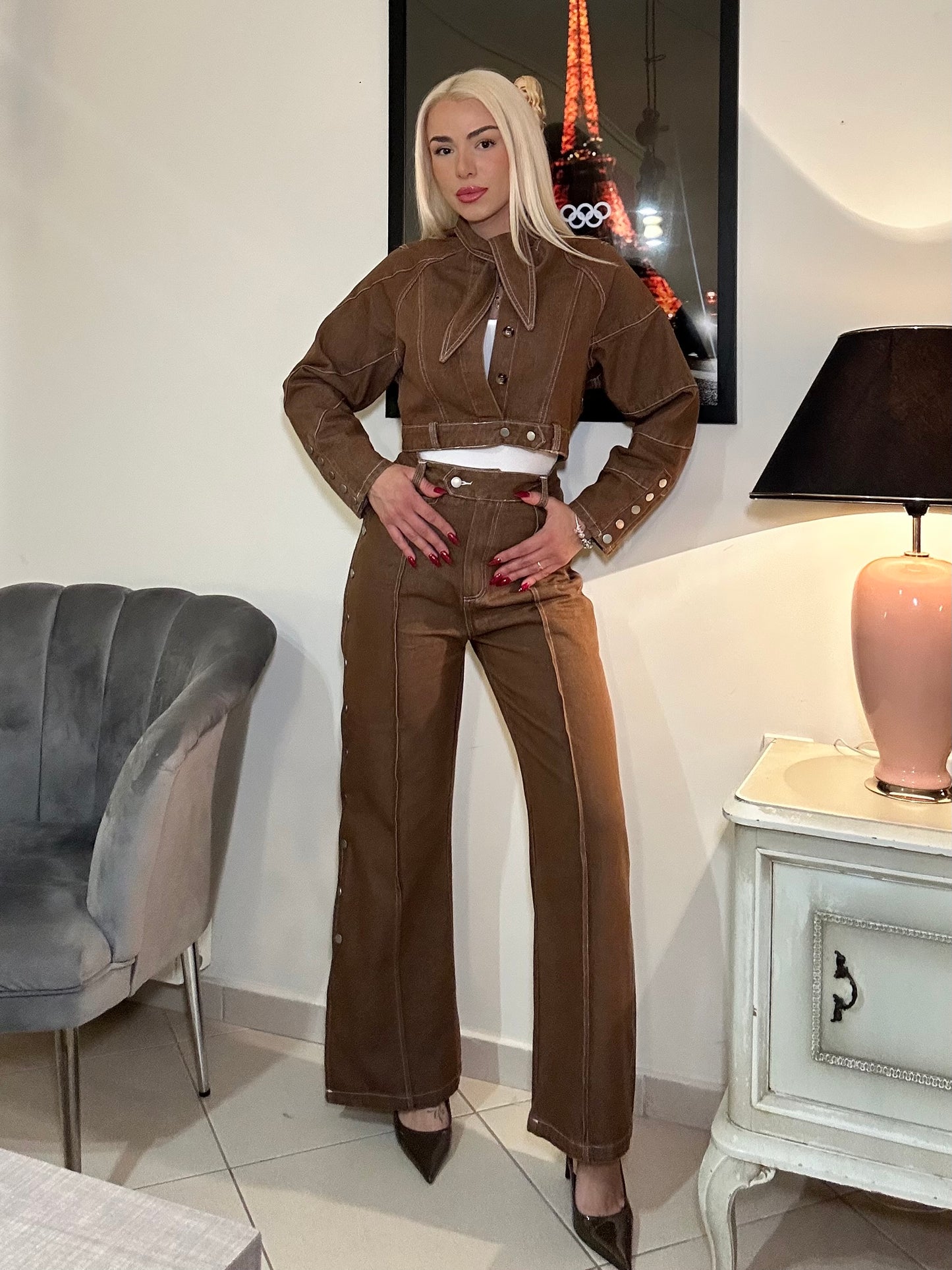 Secret stripper denim set