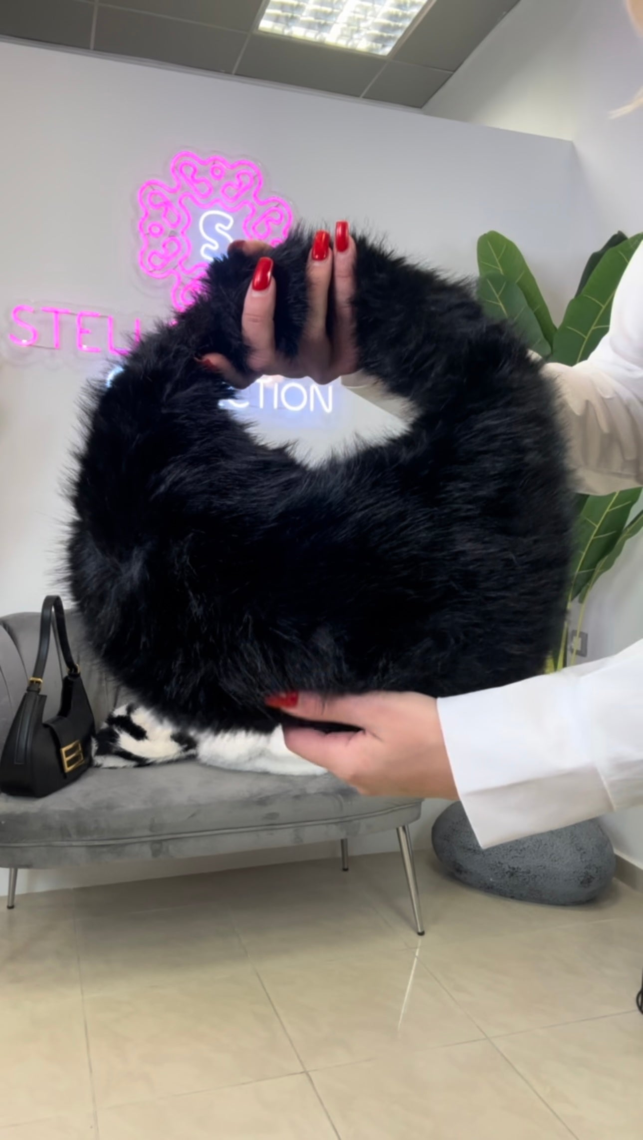 Baby fur bag